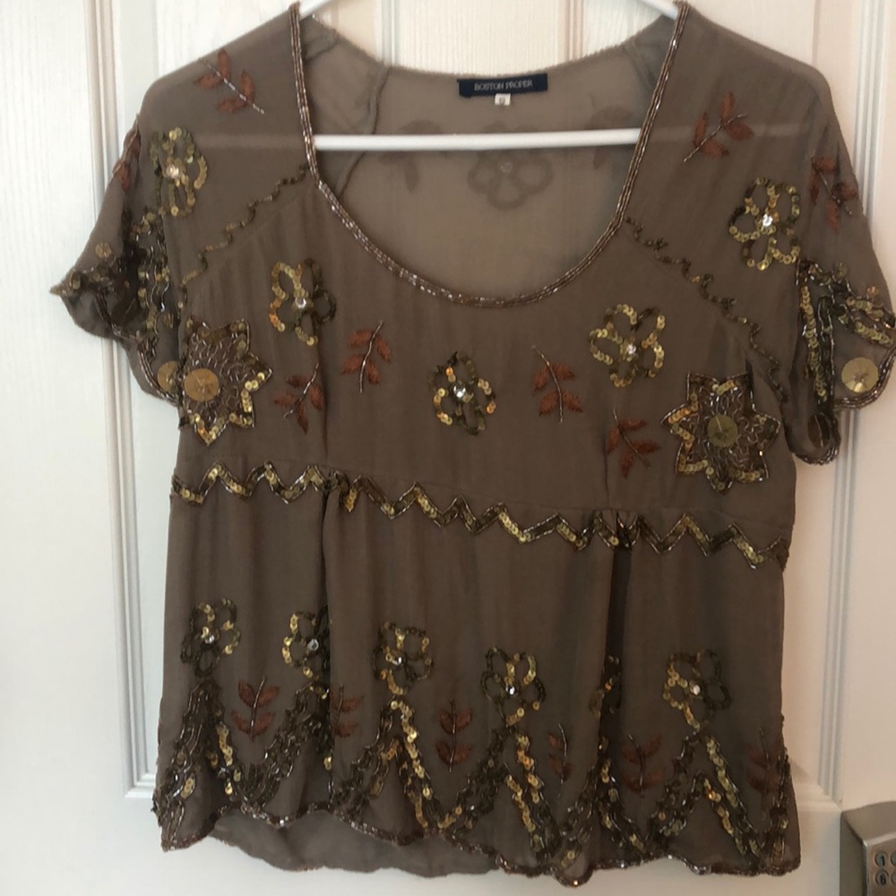 New without tags sequined top from Boston Proper